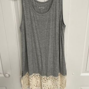 Grace and lace grey tank extender